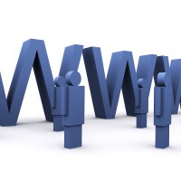 Logo that promotes claiming yourself online - dot com!